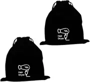 2pc Travel Bag for Hair Dryer and Styling Tools Small Toiletry Bag Drawstring for Hair Dryer Accessories