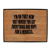 Im On That New Diet - Funny Novelty Doormat Man Cave Floor mat