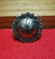 Jeremiah Watt Scarf Ring Slide White Bronze Concho 1 1/4" Wild Rag New 1.25" in.