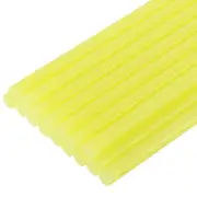 Mini Hot Glue Gun Sticks 8" x 0.27" for Glue Guns Glitter Yellow 16pcs