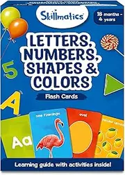 [Skillmatics] Thick Flash Cards for Toddlers - Letters, Numbers, Shapes & Colors, Montessori Toys, Preschool Learning Activities, Learning Aids, Gifts for Kids Ages 1, 2, 3, 4 Years