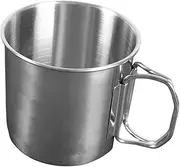 Kisangel Stainless Steel Collapsible Cup Portable Water Mug for Camping Travel Outdoor Activities Multi Function Design Smooth Edges for Safe Drinking Reusable Lightweight