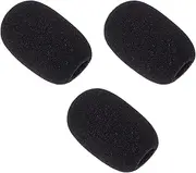 TOGEVAL 5Pcs Microphone Protective Covers Black Windproof Sponge Mic Covers for Conference Interviews and Stage Performance Elastic Design for Enhanced Sound and Noise
