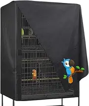 Bird Cage Cover, Large Bird Cage Protection, Breathable & Light Blocking Night Cover - Washable Dust Cover for Parrots, Parakeets & Birds, Protects Against Light, Noise & Draughts