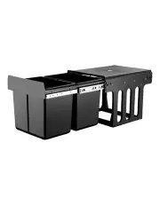 [Cefito] Pull Out Bin Kitchen Double Basket 2X15L In Black