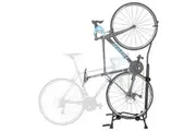 CyclingDeal Upright Bike Stand - Vertical & Horizontal Floor Parking Rack - Safe & Secure for Storing MTB Road Bikes - Wheels Sizes up to 29"