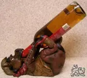 Wine Bottle Holder and/or Decorative Sculpture Equine Crazy Horse NEW