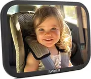 Baby Car Mirror Safely Monitor Infant Child in Rear Facing Car Seat,Car Mirror Baby Rear Facing Seat，See Children or Pets in Backseat，Best Newborn Car Seat Accessories, Shatterproof
