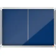 Nobo Notice Sign Board Lockable Sliding Glass Door 925x668mm