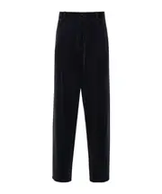 straight-leg jersey trousers 50 Black