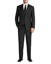 Canali Mens Classic fit Tuxedo Suit Jacket Blazer EU 52 L / US 42L Black Solid