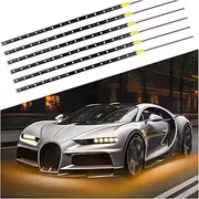 6PCS Underglow LED Lights for Cars,12V LED Strip Lights for Car Decorations,Universal Car Underglow Kit Car Accessories Interior Exterior for Most Cars Trucks SUVs (Yellow)