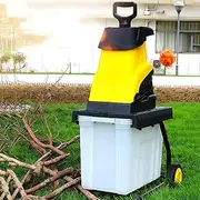 Garden Wood Chipper Shredder, 2400W Electric Crushing Mulcher, Max 1.4-in Cutting Diameter, Overload Protection, 30M Power Line, for Lawn and Garden Use