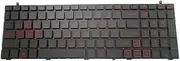 Red Laptop No Backlit Paper Keyboard for Tongfang GH5KN51 United States US Red Words No Frame