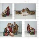QM BOUTIQUE1MIGAO 大號聖誕馬槽組耶穌聖寶寶處女羅斯飾品聖誕 WQGO