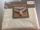 Lace FRUIT Off- White Ivory Tablecloth 35" Square Topper Overlay NEW
