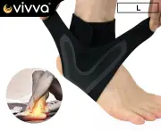 Ankle Brace Support Compression Sleeve Plantar Fasciity Foot Wrap L Size Right Foot