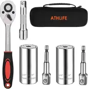 Universal Socket Tool Kit 7-19Mm Socket Grip Tool Sets with 3/8 Ratchet Power