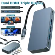 7 In 1 100W 4K Power Adapter Laptop Usb C Type C Docking Station Hub Dual 2 Hdmi