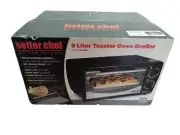 Black 4 Slice Toaster Oven Better Chef 9 Liter Broiler Timer Easy Clean New Seal
