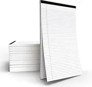 E-CLIPS USA Notepads, Legal Pads, Note Pads 8.5 x 14, Legal Wide Rule Notepad, White, Chipboard Back, Writing Pad, Office Supplies, 50 Sheets Per Pad (12 Pack)