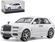 OANMYJJO Collectibles Exquisite Car Model 1:32 Rolls-Royce Cullinan Die Cast Metal Model Cars,Pull Back Toy Cars with Light and Sound,Cars Toys Gifts for Age 3+ Year Old Boys（White）
