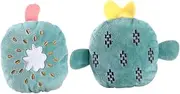 Happyyami 2Pcs Fruit Shaped Interactive Cat Plush Vocalizing Teasing Plaything for Indoor Cats Engaging Cactus Promotes Reduces Biting Behavior