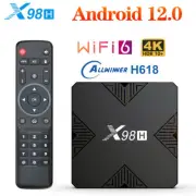 X98H TV Box Android 12 Allwinner H618 Quad Core Wifi6 Google Voice Media Player