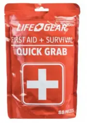 OVERLANDING LifeGear Waterproof Quick Grab First Aid & Survival Kit (88 Piece)