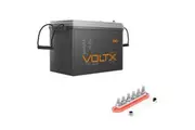 VoltX 12V 200Ah Lithium Battery + Bus Bar M8 Power Distribution Terminal Block (6 GANG 300A Red)