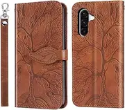 [CXTcase] for Samsung Galaxy A56 5G Case PU Leather Folio Flip Cover with Card Slots, Magnetic Wallet Phone Case for Samsung Galaxy A56 5G - Brown