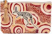 [Generic] Aboriginal Purse, Vanity Case, Wallet - Leather - Billabongg Kangaroo, Tan - Australia, Indigenous, Souvenir, Gift, Australia