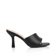 Petracca Heeled Mules - Black