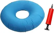 Donut Cushion Inflatable Seat Pillow for Relief for Tailbone and Coccyx Comfort Includes Air Pump Portable Design for Home Office and Travel
