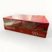 Maxell Blank Audio Cassette Tapes 20 Pack Still Sealed Normal Bias UR 90 Minute