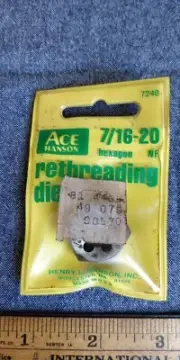 NOS - ACE/HANSON 7240 HEXAGON 7/16"-20NF RETHREADING DIE MADE IN USA