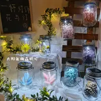 在飛比找樂天市場購物網優惠-太陽能梅森瓶燈干花掛燈DIY庭院陽臺花園裝飾室外氛圍燈節日禮