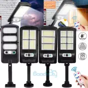 225LED Outdoor Solar Street Wall Light Sensor PIR Motion LED Lamp Remote Control