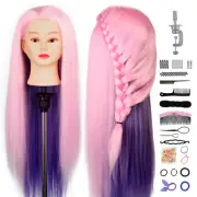 Training Head 24'' Mannequin Head Hair Styling Manikin Cosmetology Doll Head