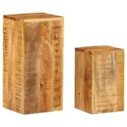 NNEVL Side Tables 2 pcs Solid Mango Wood