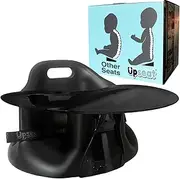 Upseat Baby Floor Seat Booster Chair for Sitting Up with Removable Tray for Meals and Playtime, Developed with Physiotherapists for Safe and Healthy Hip Development and Posture, Made in Canada