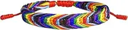 [Zigvert] Handmade Progress Colors Bracelet, Progress Pride Proud Love, Tibetan Wrist Wrap Bracelet, LGBTQIA + Progress Stuff - Adjustable Progress Thread for Him Or Her, no gemstone