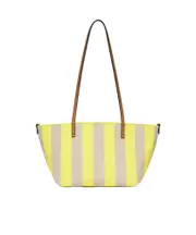 Fendi Small Roll Striped Tote Bag One size yellow