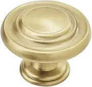 Inspirations™ 1-516 in (33 mm) Diameter Golden Champagne Cabinet Hardware, Cabinet Handle Knob - 10 Pack