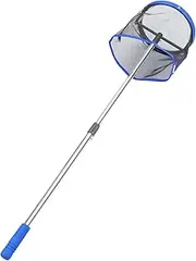 Kisangel Portable Pong Ball Catcher Balls Capacity Table Tennis Picker Pong Organizer Blue Extendable Rod