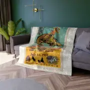 Pendleton Rodeo 1917 Retro Cowboy Crushed Velvet Blanket - Western Decor,