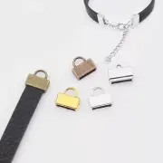 20Pcs End Caps Bracelet Clasp Connectors Leather Cord Crimp Ends Jewelry Making