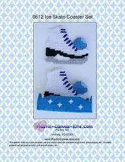 Ice Skate Coasters-Plastic Canvas Pattern or Kit
