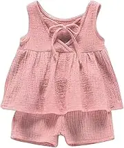 Hat Girl Spring Summer Autumn Cotton And Linen Vest Fashionable Two Piece Set Short Sleeve Set