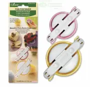 Clover Pom-Pom Maker, 2 Pack, Small 35mm & 45mm, Fun & Easy